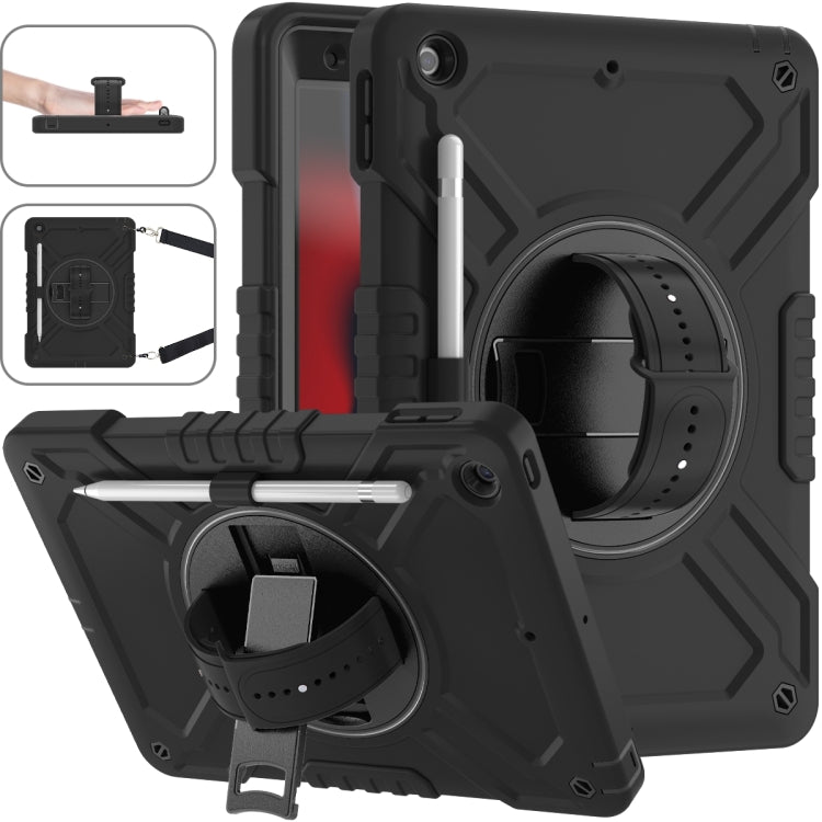 X Rotation PC Hybrid Silicone Tablet Case with Strap