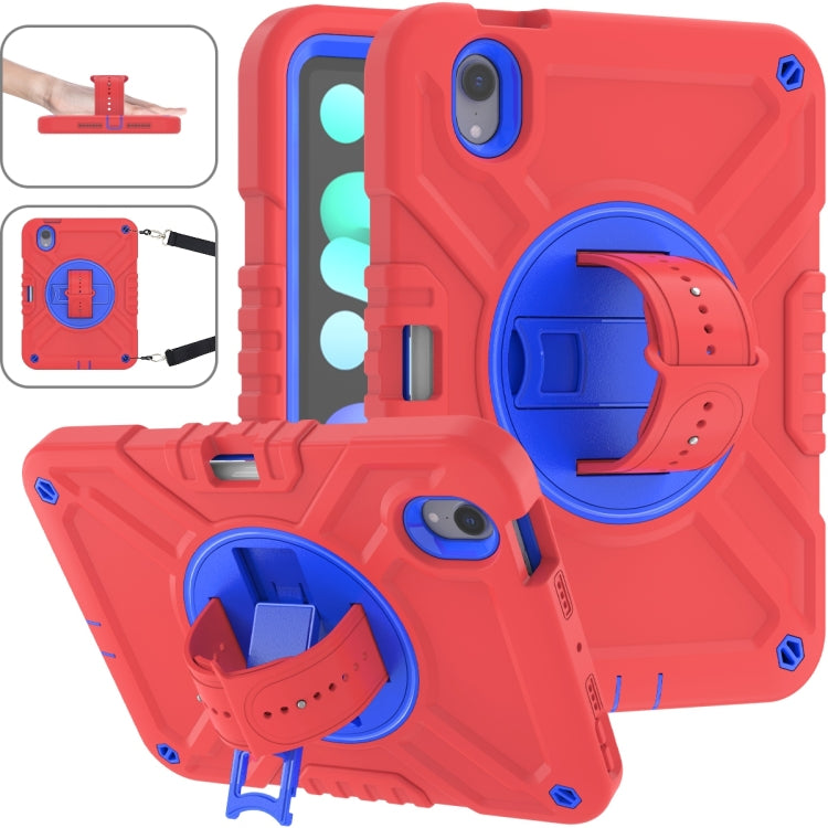 X Rotation PC Hybrid Silicone Tablet Case with Strap