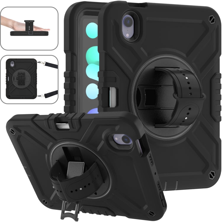 X Rotation PC Hybrid Silicone Tablet Case with Strap