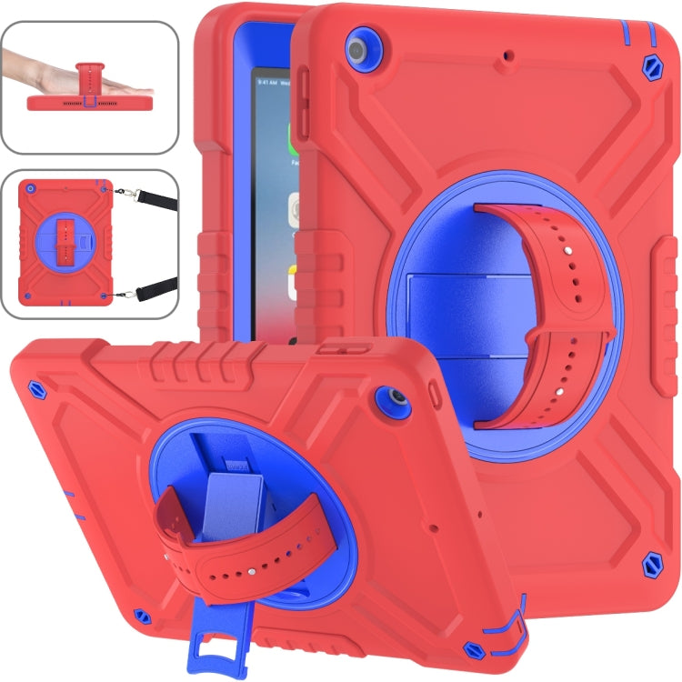 X Rotation PC Hybrid Silicone Tablet Case with Strap