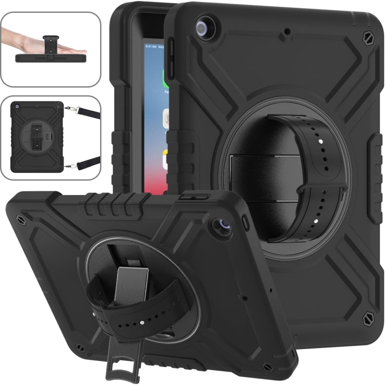 X Rotation PC Hybrid Silicone Tablet Case with Strap