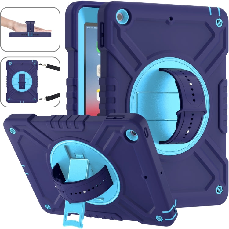 X Rotation PC Hybrid Silicone Tablet Case with Strap