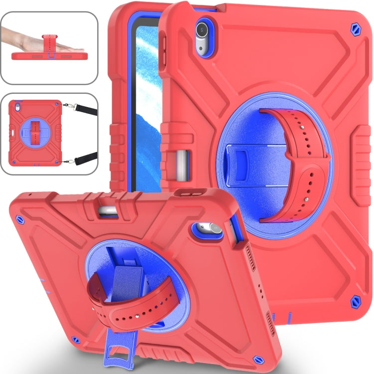 X Rotation PC Hybrid Silicone Tablet Case with Strap