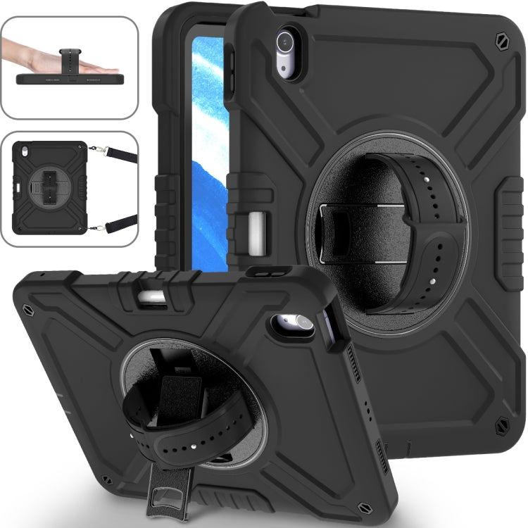 X Rotation PC Hybrid Silicone Tablet Case with Strap