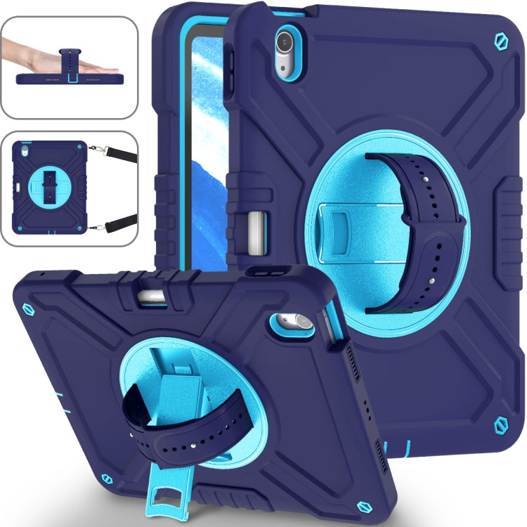 X Rotation PC Hybrid Silicone Tablet Case with Strap