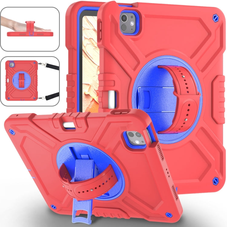 X Rotation PC Hybrid Silicone Tablet Case with Strap