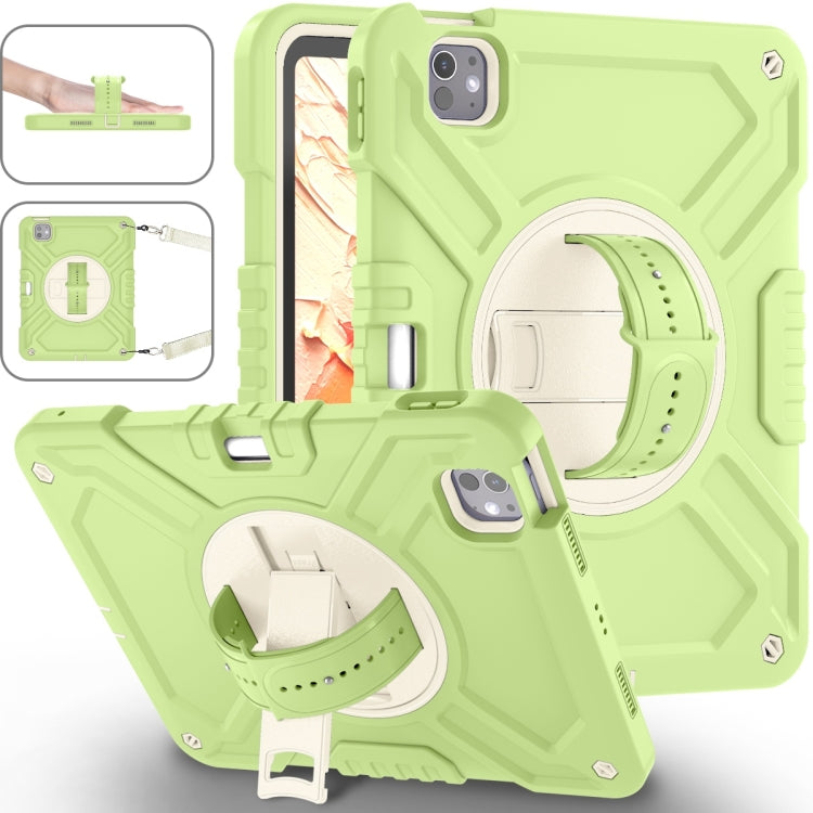 X Rotation PC Hybrid Silicone Tablet Case with Strap
