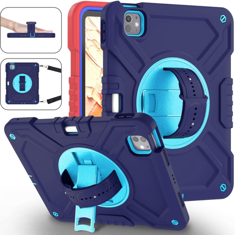 X Rotation PC Hybrid Silicone Tablet Case with Strap