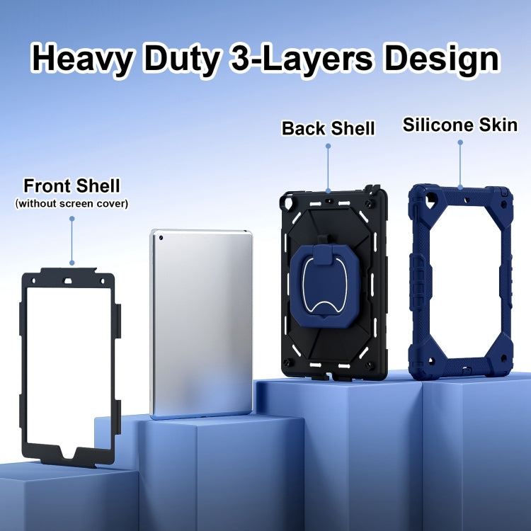 Contrast Color Robot Silicone Hybrid PC Tablet Case