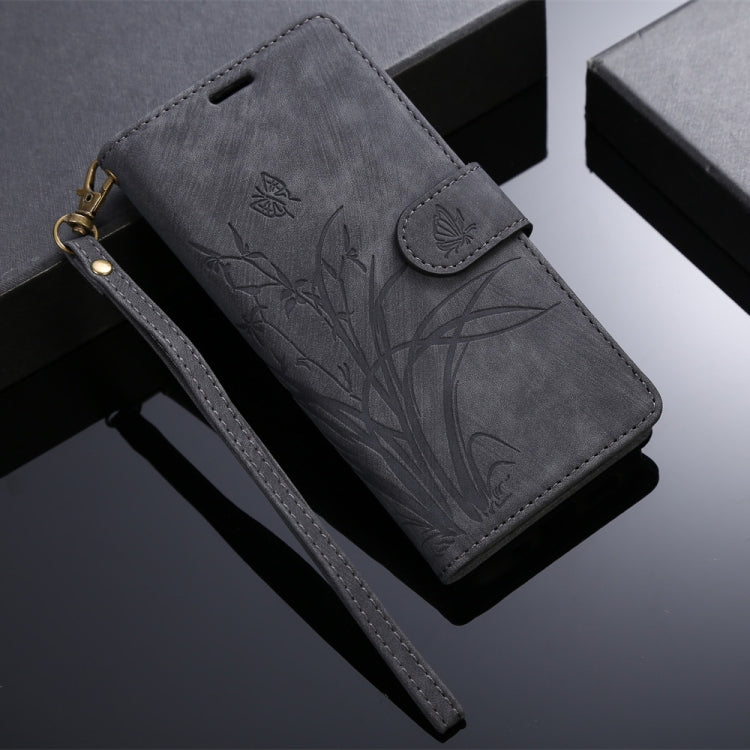 Orchid Butterfly Embossed Leather Phone Case, For iPhone 13 Pro, For iPhone 13, For iPhone 12 / 12 Pro, For iPhone 12 Pro Max, For iPhone 11 Pro Max