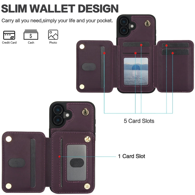 YM006 Skin Feel Zipper Card Bag Phone Case with Dual Lanyard
