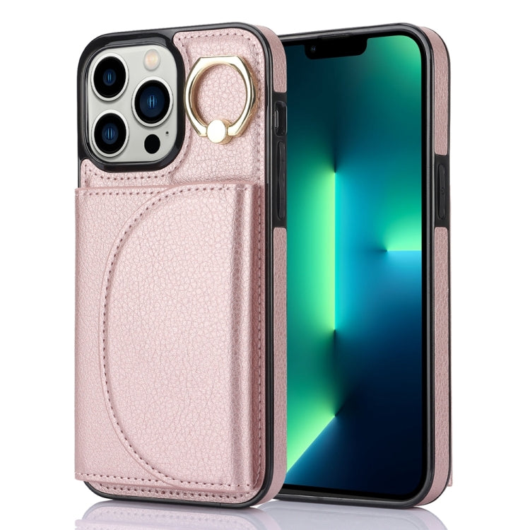 YM007 Ring Holder Card Bag Skin Feel Phone Case, For iPhone 13 Pro, For iPhone 13, For iPhone 12 / 12 Pro, For iPhone 12 Pro Max, For iPhone 11 Pro Max