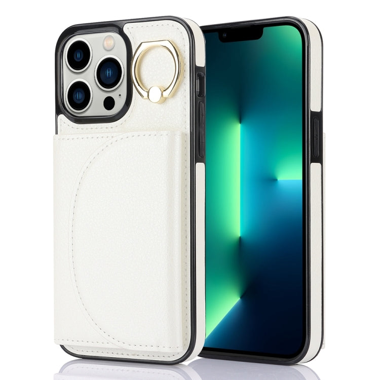 YM007 Ring Holder Card Bag Skin Feel Phone Case, For iPhone 13 Pro, For iPhone 13, For iPhone 12 / 12 Pro, For iPhone 12 Pro Max, For iPhone 11 Pro Max