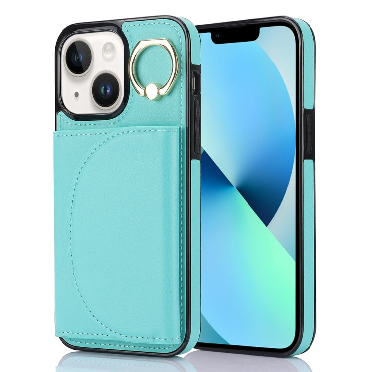 YM007 Ring Holder Card Bag Skin Feel Phone Case, For iPhone 13 Pro, For iPhone 13, For iPhone 12 / 12 Pro, For iPhone 12 Pro Max, For iPhone 11 Pro Max