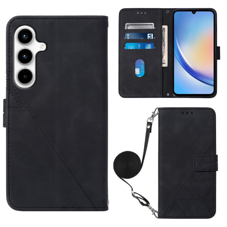 Crossbody 3D Embossed Flip Leather Phone Case