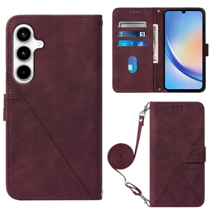 Crossbody 3D Embossed Flip Leather Phone Case