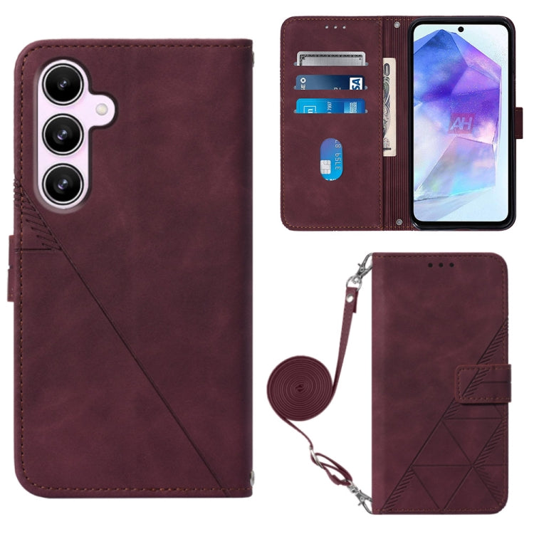 Crossbody 3D Embossed Flip Leather Phone Case