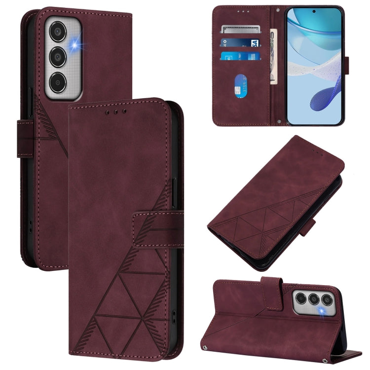 Crossbody 3D Embossed Flip Leather Phone Case