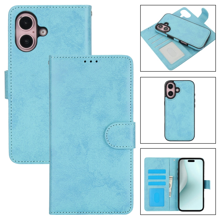 2 in 1 Detachable Phone Leather Case, For iPhone 16 Pro Max, For iPhone 16 Pro, For iPhone 16 Plus, For iPhone 16