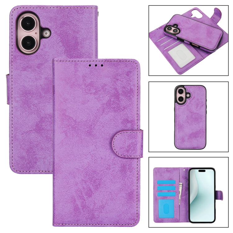 2 in 1 Detachable Phone Leather Case, For iPhone 16 Pro Max, For iPhone 16 Pro, For iPhone 16 Plus, For iPhone 16