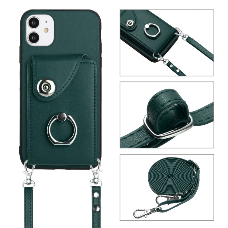 Organ Card Bag Ring Holder Phone Case with Long Lanyard, For iPhone 12 mini, For iPhone 11 Pro Max, For iPhone 11, For iPhone 11 Pro