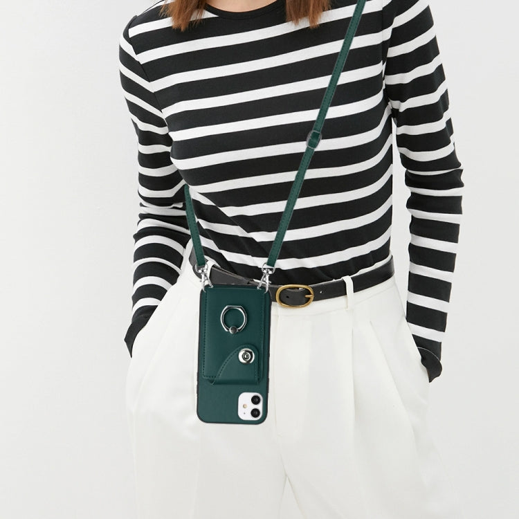 Organ Card Bag Ring Holder Phone Case with Long Lanyard, For iPhone 12 mini, For iPhone 11 Pro Max, For iPhone 11, For iPhone 11 Pro