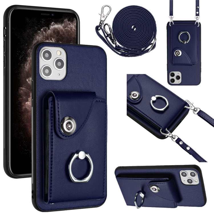 Organ Card Bag Ring Holder Phone Case with Long Lanyard, For iPhone 12 mini, For iPhone 11 Pro Max, For iPhone 11, For iPhone 11 Pro