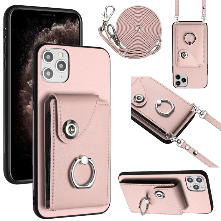 Organ Card Bag Ring Holder Phone Case with Long Lanyard, For iPhone 12 mini, For iPhone 11 Pro Max, For iPhone 11, For iPhone 11 Pro