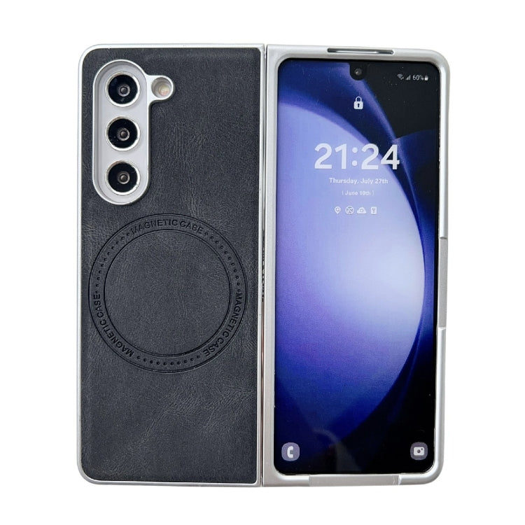 Skin Feel Leather Texture MagSafe Pearlescent Paint Shockproof Phone Case
