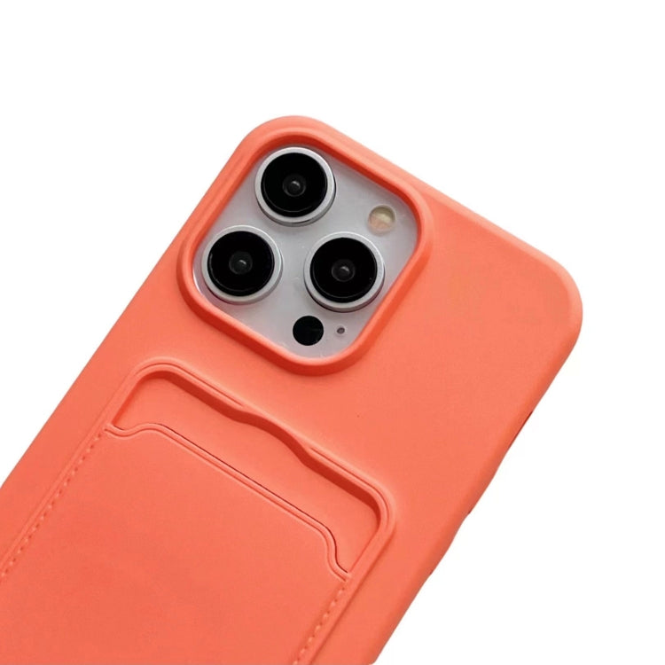 Card Slot Liquid Silicone Phone Case with Lanyard, For iPhone 16 Pro