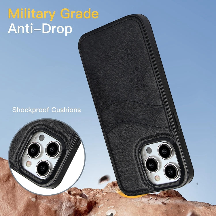 Litchi Leather Skin Card Slots Phone Case, For iPhone 11, For iPhone 11 Pro