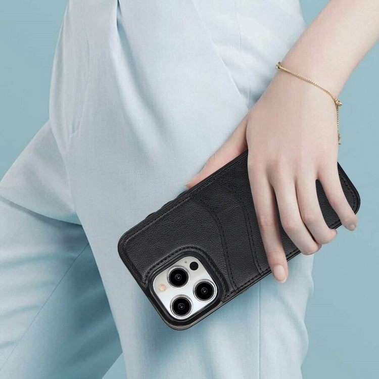 Litchi Leather Skin Card Slots Phone Case, For iPhone 11, For iPhone 11 Pro