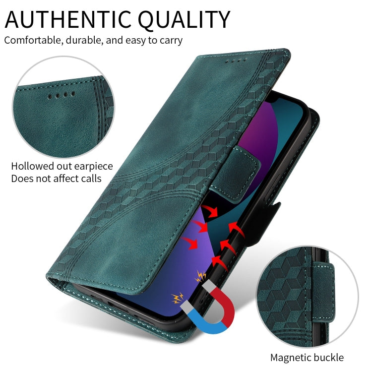 Embossed Rhombus Starry Leather Phone Case, For iPhone 16, For iPhone 15 Pro Max, For iPhone 15 Pro, For iPhone 15 Plus