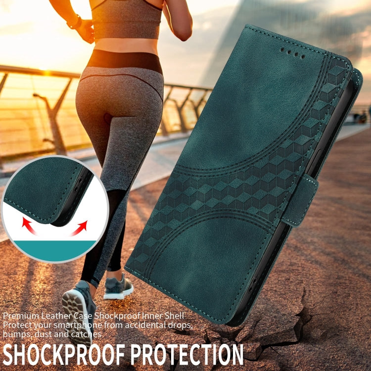 Embossed Rhombus Starry Leather Phone Case, For iPhone 16, For iPhone 15 Pro Max, For iPhone 15 Pro, For iPhone 15 Plus
