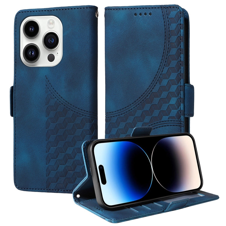 Embossed Rhombus Starry Leather Phone Case, For iPhone 14 Pro Max, For iPhone 13 Pro Max, For iPhone 13 Pro, For iPhone 13