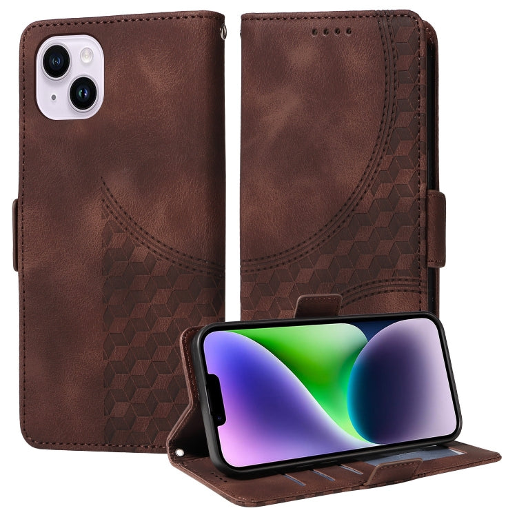 Embossed Rhombus Starry Leather Phone Case, For iPhone 14 Pro Max, For iPhone 13 Pro Max, For iPhone 13 Pro, For iPhone 13
