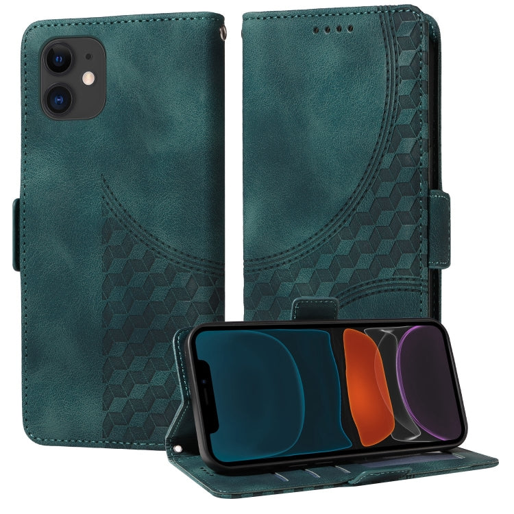 Embossed Rhombus Starry Leather Phone Case, For iPhone 12 Pro Max, For iPhone 12 / 12 Pro, For iPhone 11 Pro Max, For iPhone 11