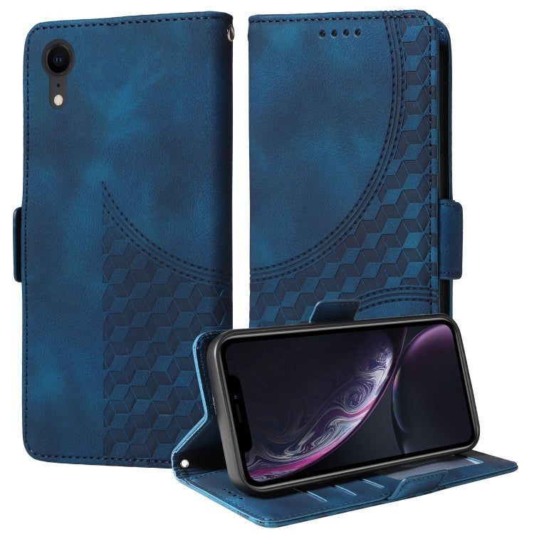 Embossed Rhombus Starry Leather Phone Case, For iPhone XR, For iPhone XS Max, For iPhone 7 Plus / 8 Plus