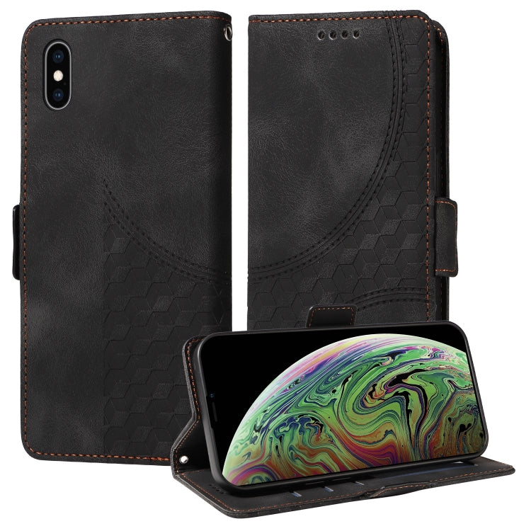 Embossed Rhombus Starry Leather Phone Case, For iPhone XR, For iPhone XS Max, For iPhone 7 Plus / 8 Plus