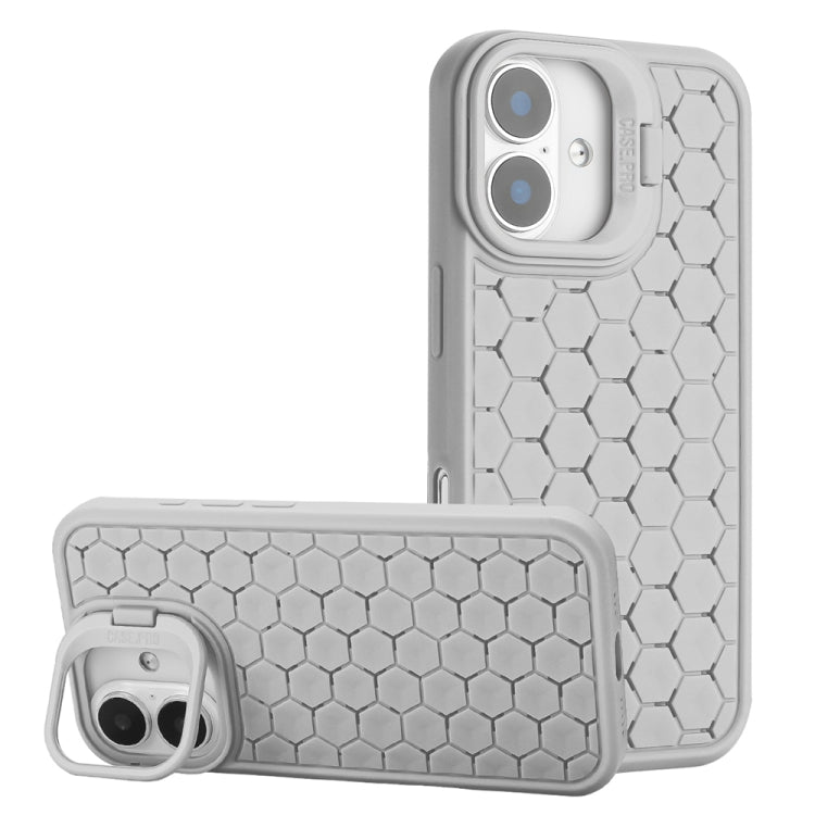 Honeycomb Radiating Lens Holder Magsafe Phone Case, For iPhone 16 Pro Max, For iPhone 16 Pro, For iPhone 16 Plus, For iPhone 16