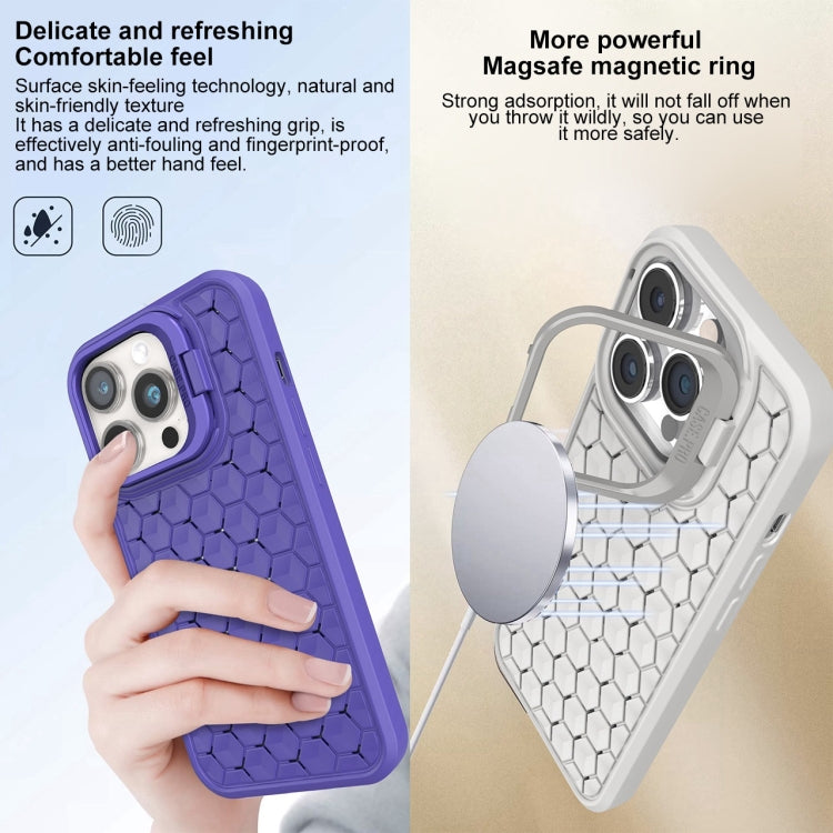 Honeycomb Radiating Lens Holder Magsafe Phone Case, For iPhone 15 Pro Max, For iPhone 15 Pro, For iPhone 15 Plus, For iPhone 15