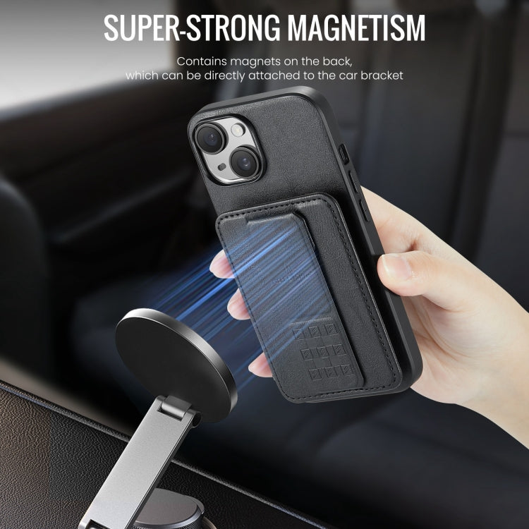 Fierre Shann Oil Wax Cow Leather Card Holder Back Phone Case