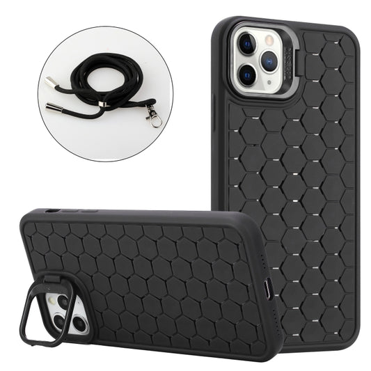 Honeycomb Radiating Lens Holder Magsafe Phone Case with Lanyard