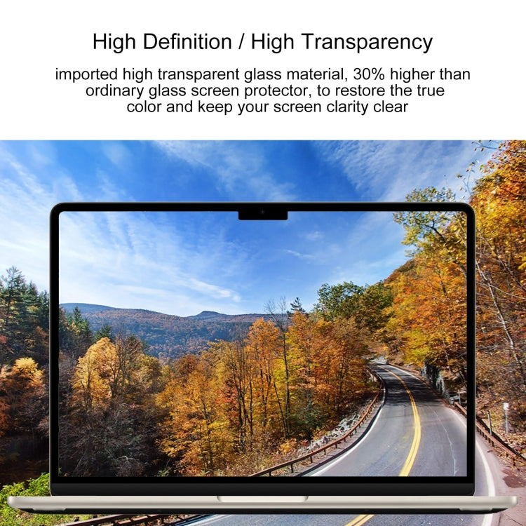 0.26mm 9H Surface Hardness Explosion-proof Tempered Glass Film, For Macbook Air 13.6 2023/2024/2025, For Macbook Air 15.3 2023/2024/2025