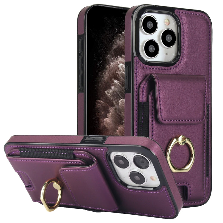 Elastic Card Bag Ring Holder Phone Case, For iPhone 11, For iPhone 11 Pro