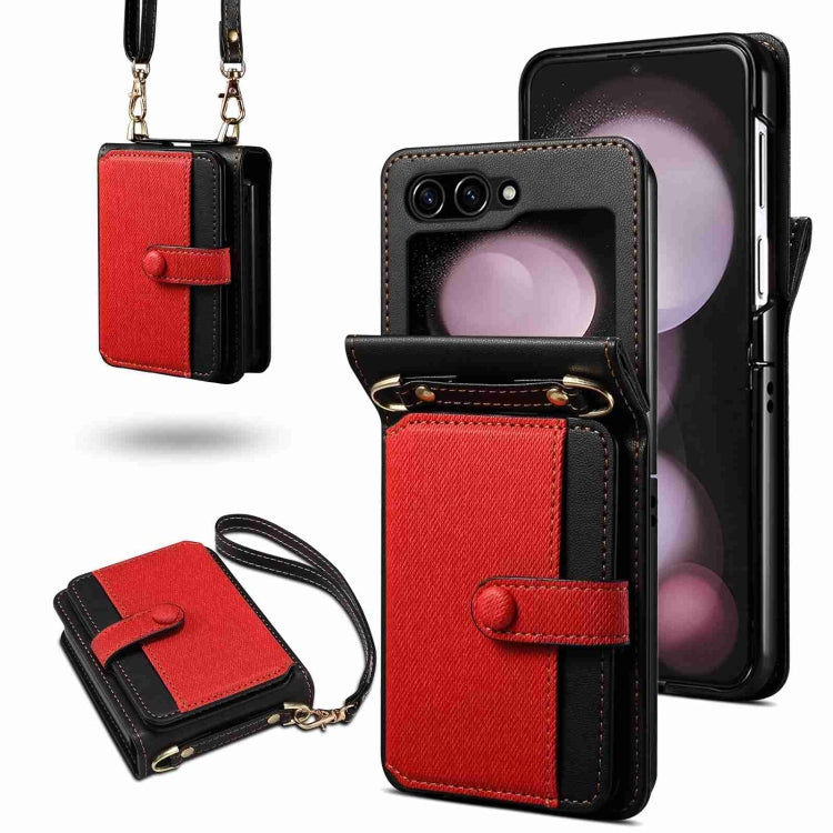 Crossbody Color Matching Folding Phone Case