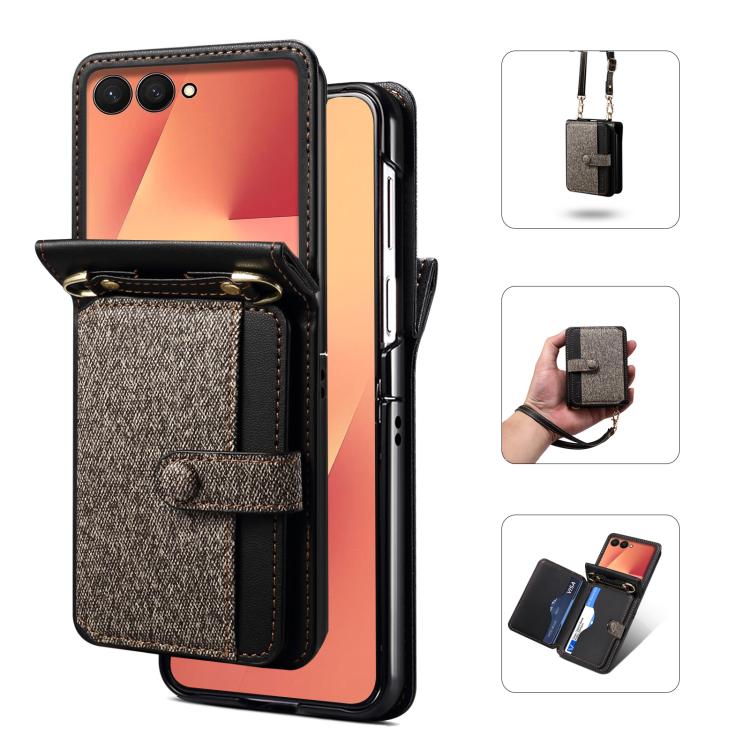 Crossbody Color Matching Folding Phone Case