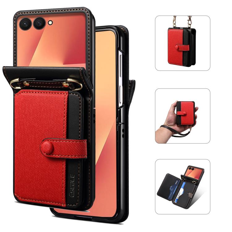 Crossbody Color Matching Folding Phone Case