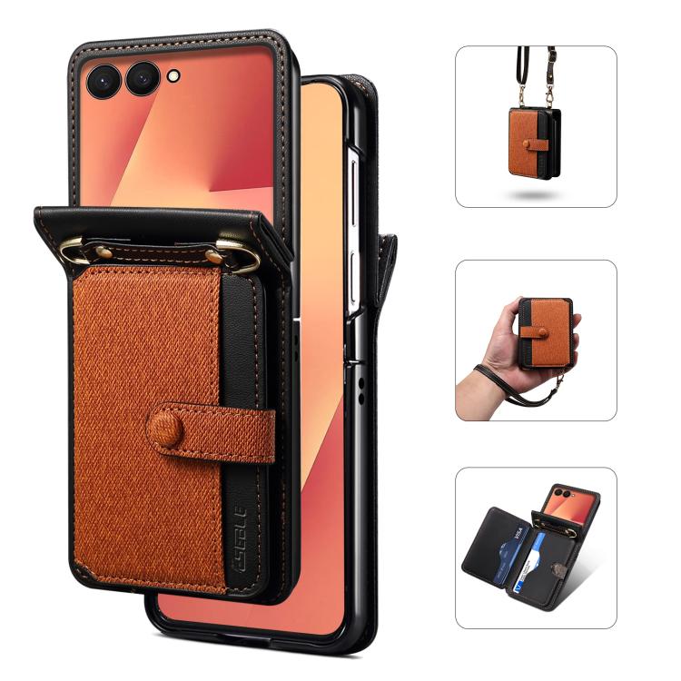 Crossbody Color Matching Folding Phone Case