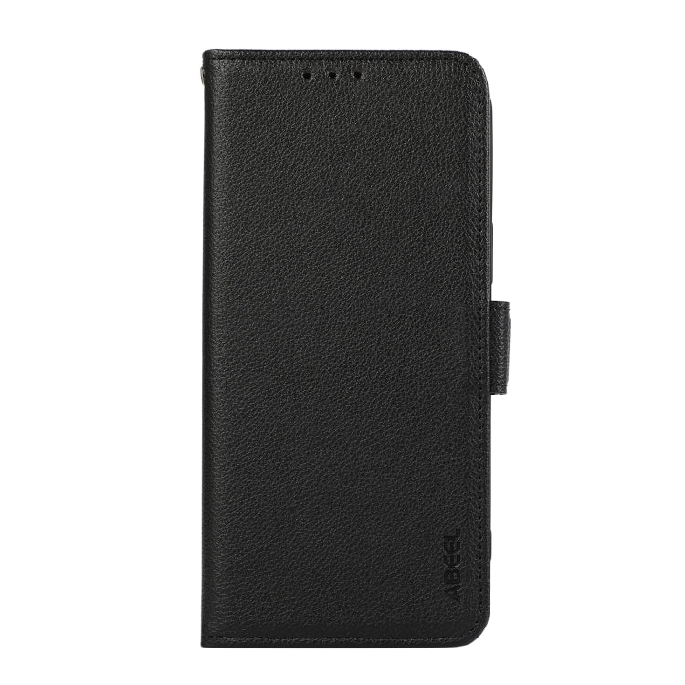 ABEEL Side-Magnetic Litchi Pattern Leather RFID Phone Case